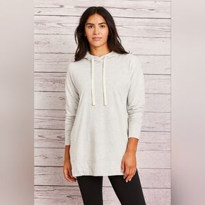 Athleta Oversize Supet Soft Hoodie In Gray/ White M